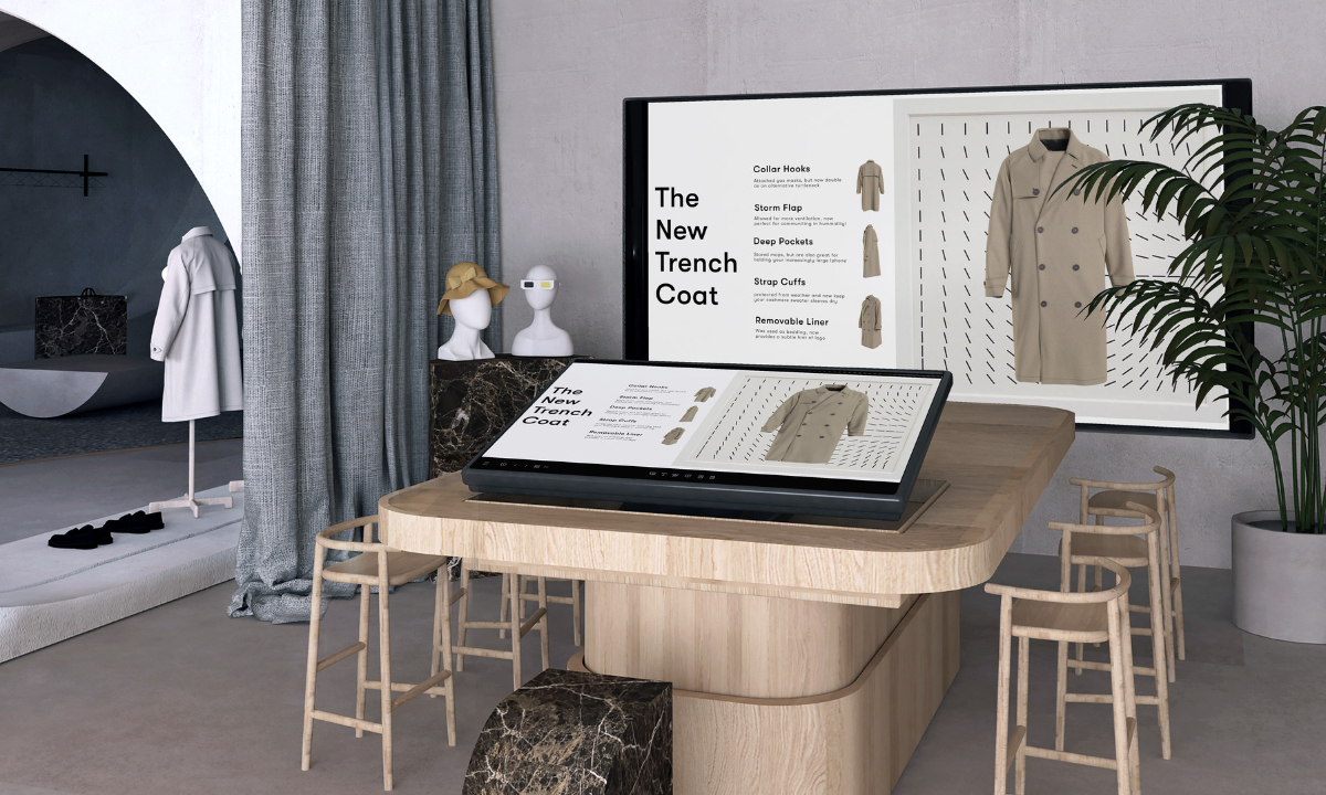 A 3D rendered image of a Digital Showroom